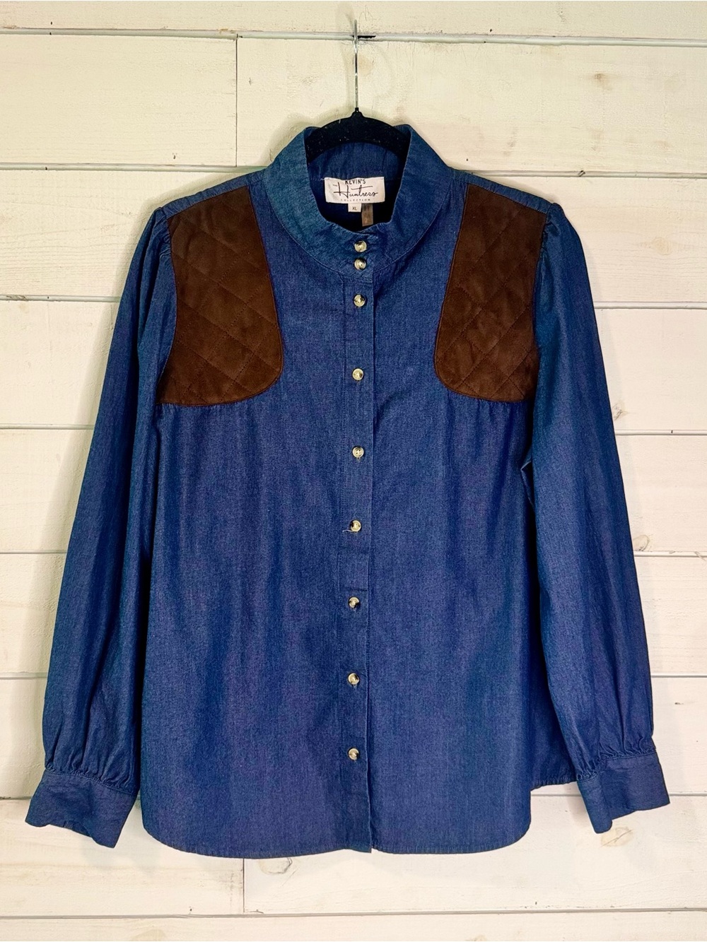 Kevin’s Women’s Hunters Collection Denim Shooting Shirt | Quilted Shoulder | XL